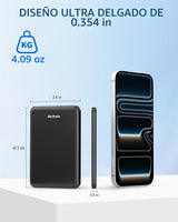 Hichain Cargador portátil magnético, banco de energía magnético ina...