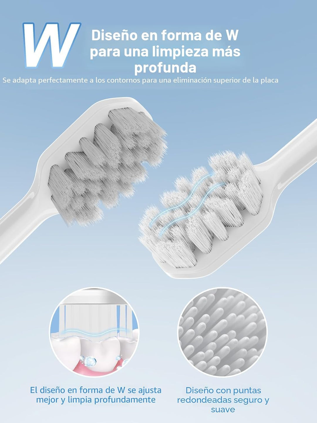 7MAGIC - Cepillo de dientes eléctrico sónico, tiempo de funcionamie...