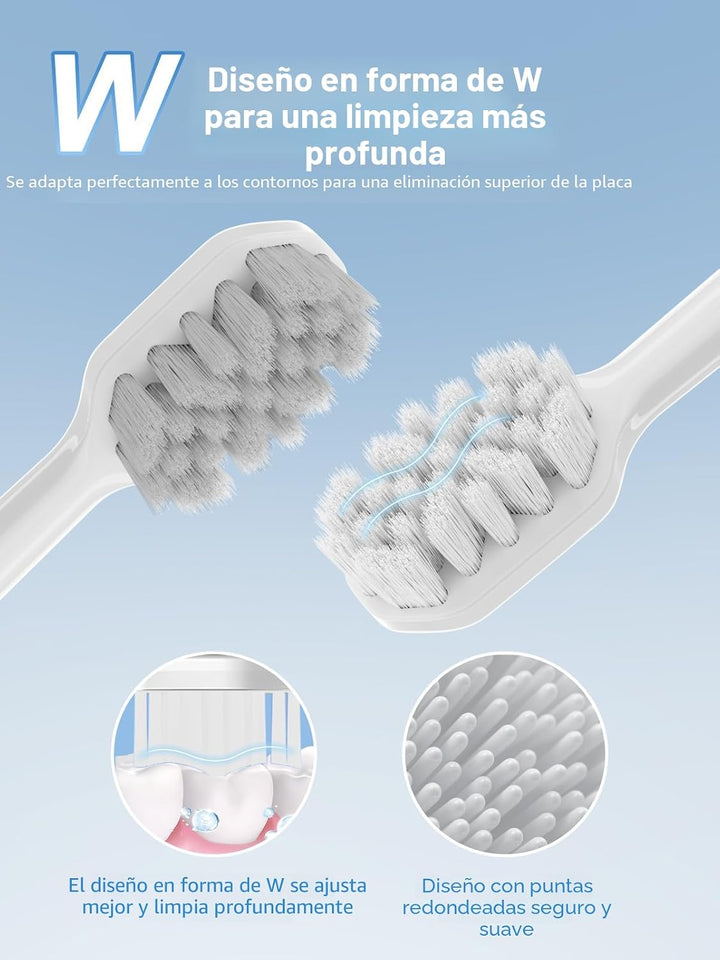 7MAGIC - Cepillo de dientes eléctrico sónico, tiempo de funcionamie...
