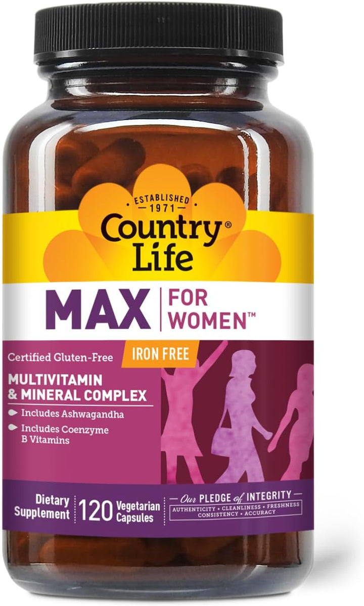 Country Life Max for Women - Complejo multivitamínico y mineral, si...