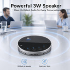 Altavoz de conferencia para PC y portátil, altavoz USB con cable con micrófono, captación de voz de 360°, Plug and Play, altavoz de computadora para zoom, equipos, Skype (4)