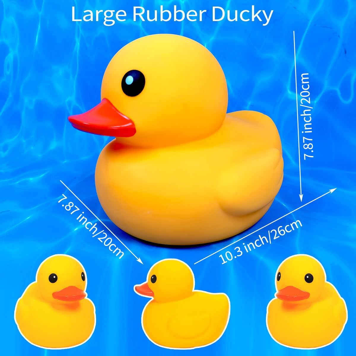 Pato de goma sin agujero, pato de goma sin moho sin agujero, juguete de baño impermeable para niños, piscina, fiesta de cumpleaños y decoración del baño del hogar