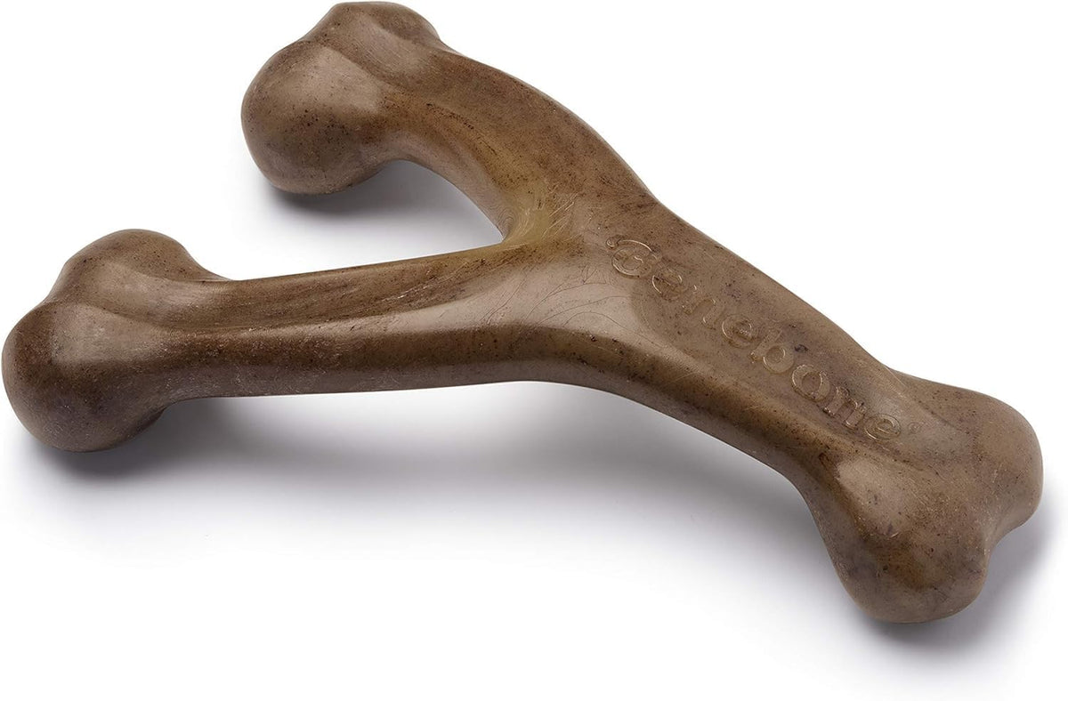 Benebone Wishbone - Juguete masticable duradero para perros para masticadores agresivos, fabricado en Estados Unidos, gigante, sabor a tocino real