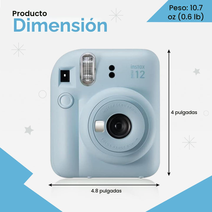 Paquete navideño FUJIFILM Instax Mini 12 2025 - Azul Pastel