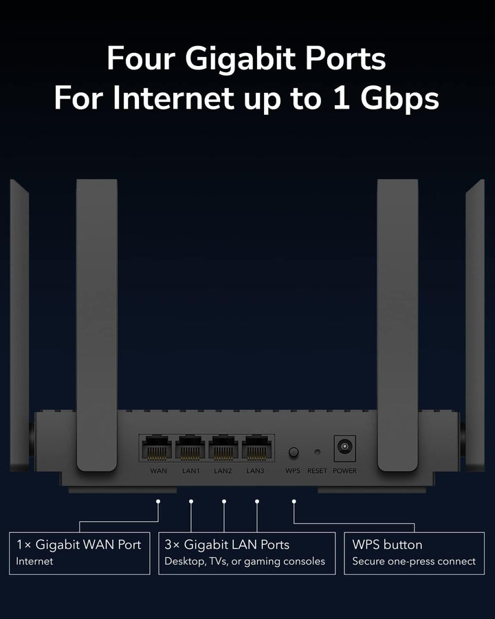 Cudy Router AX3000 WiFi 6 \u2013 802.11ax Router inalámbrico de dob...