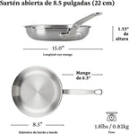 Hestan - Colección ProBond - Juego de utensilios de cocina profesional de acero inoxidable de 10 piezas, compatible con placa de inducción