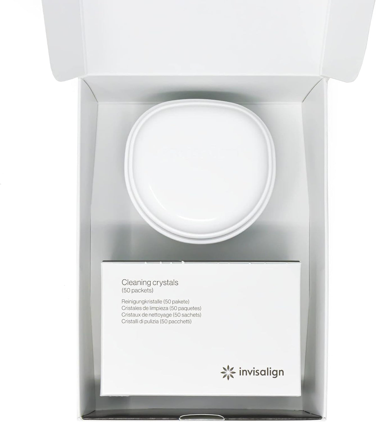 INVISALIGN Cristales de limpieza para alineadores transparentes y retenedores con bañera