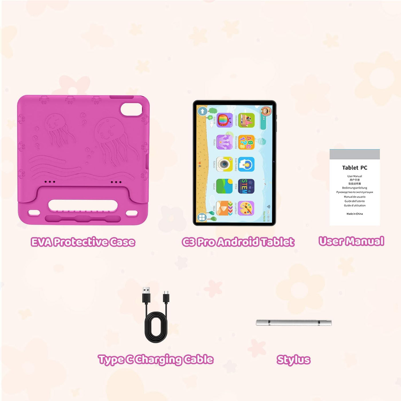 WXUNJA Tablet Android 15 Kids 2025, tabletas actualizadas de 10.1 p...