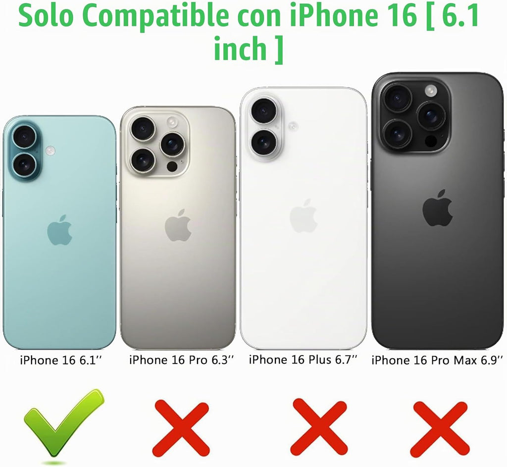 Funda de carga inalámbrica para iPhone 16, 10000mAh de alta capacidad, portátil, recargable, funda protectora de batería extendida, carga inalámbrica Qi con iPhone 16 (6.1 pulgadas) Funda de cargador de batería extendida (negro)