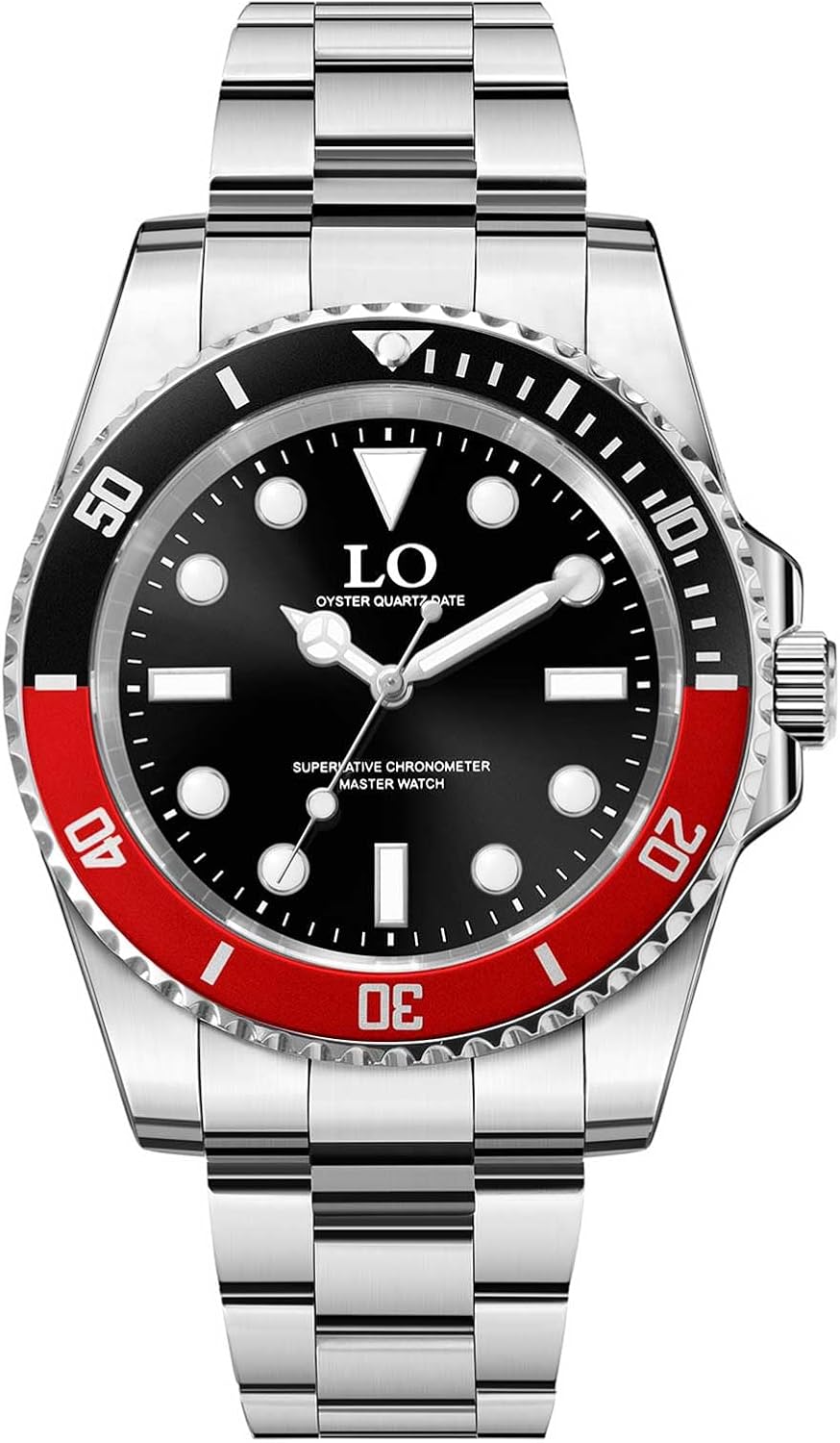 LO Reloj Oyster para hombre, cronógrafo analógico, de cuarzo, acero inoxidable, impermeable, cristal de zafiro, regalo de lujo, simple y casual