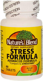 Nature's Blend Vitaminas de Fórmula Estrés 60 Tabs, 079854201000