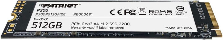 Patriot P300 M.2 PCIe Gen 3 x4 512GB SSD de Bajo Consumo de Energía