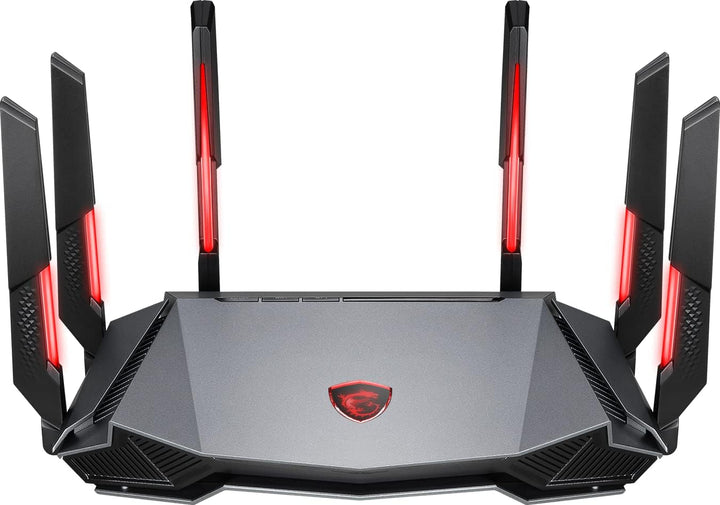 MSI Radix AXE6600 WiFi 6E Router de Juego Tri-Band, AI QoS, RGB, pr...