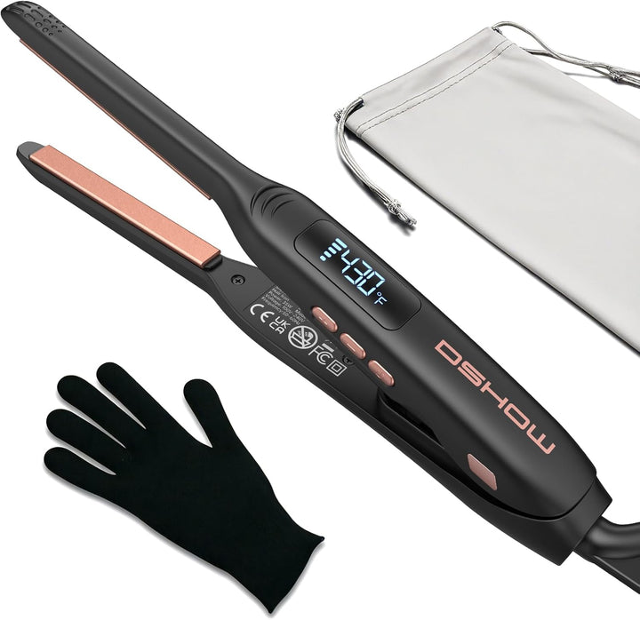 Plancha plana pequeña para cabello corto, plancha plana de lápiz de...