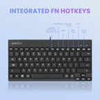 Perixx PERIBOARD-326 - Teclado USB mini retroiluminado con cable co...