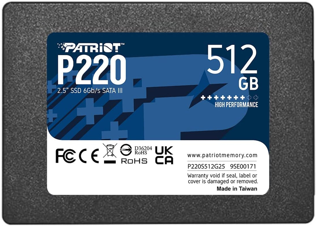 Patriot Memory P220 512GB SSD interno - SATA 3 2.5" - Unidad de...