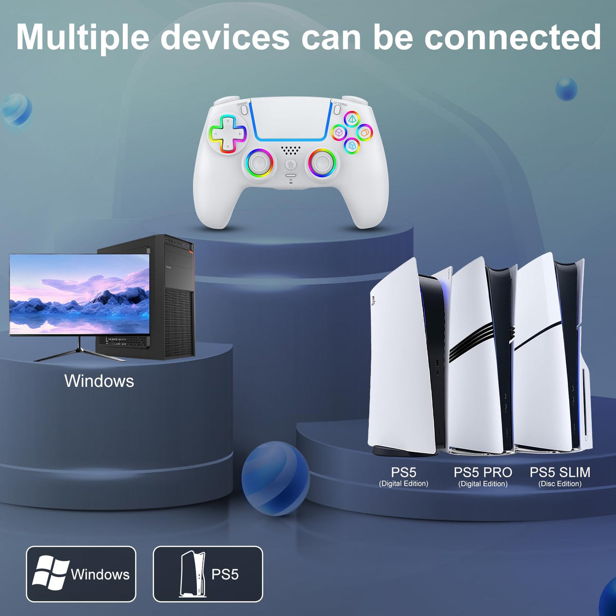 Control inalámbrico BUERTT compatible con PS5