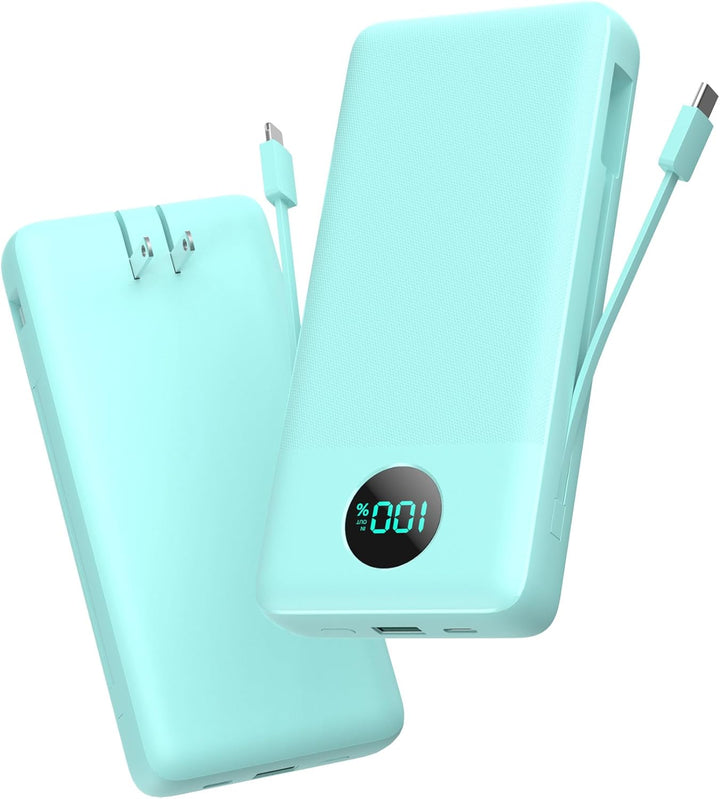 Cargador portátil de 33800mAh USB C con batería externa y enchufe d...