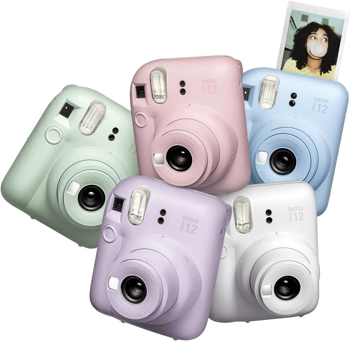 Cámara instantánea Fujifilm Instax Mini 12 color azul pastel + paqu...