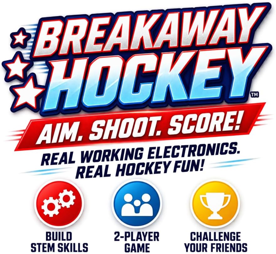 SNAP CIRCUITS Breakaway Hockey Juego de Mesa STEM, Edades 7+