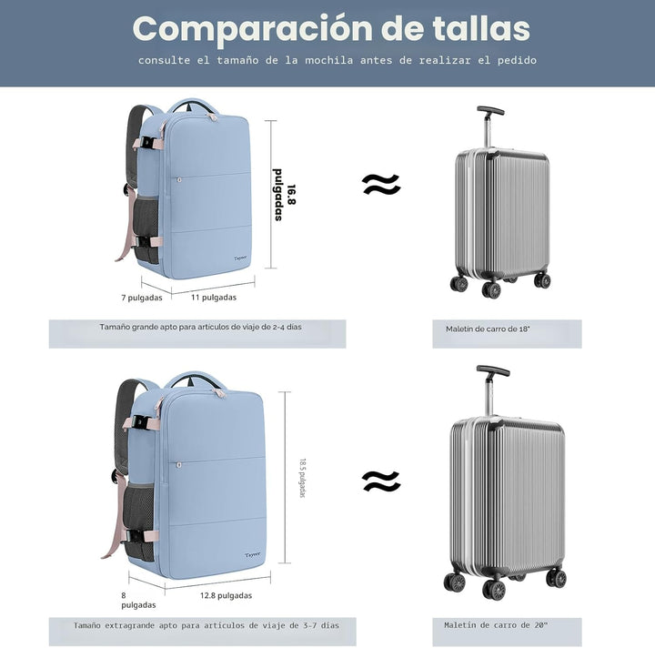 Taygeer - Mochila de viaje para mujeres, con puerto de carga USB y...