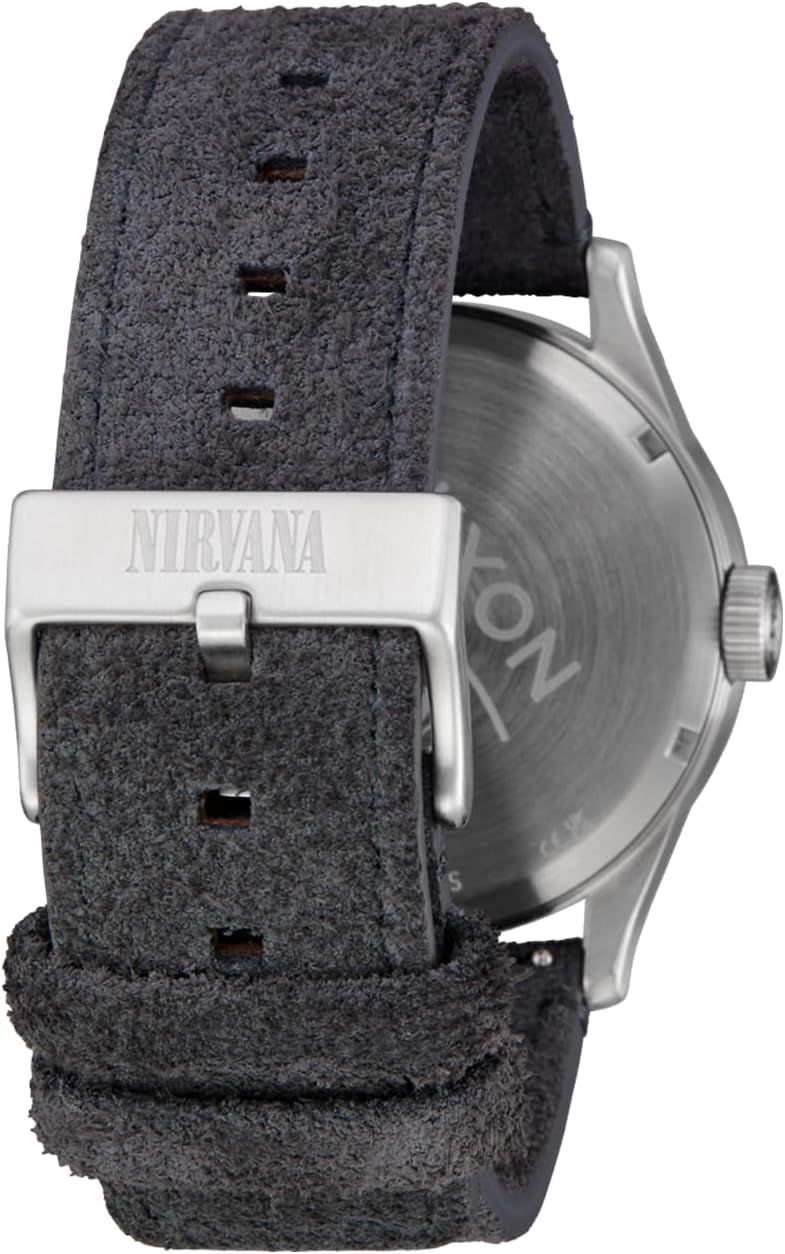 NIXON x Nirvana Sentry Leather Unplug Fade A1418 - Reloj de cuarzo japonés para hombre