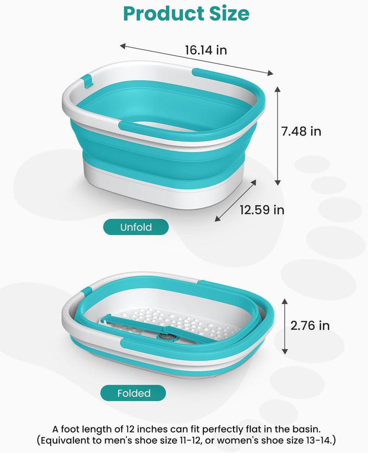 Nekteck Tina Plegable para Remojo de Pies con Cubo para Bañera de P...