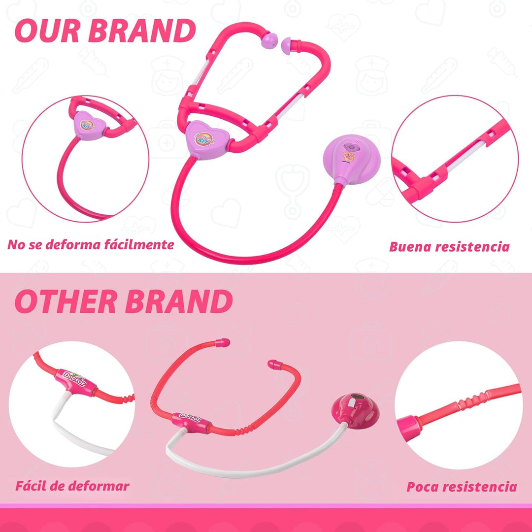 Liberry Kit de médico para niños pequeños de 2, 3, 4, 5, jue