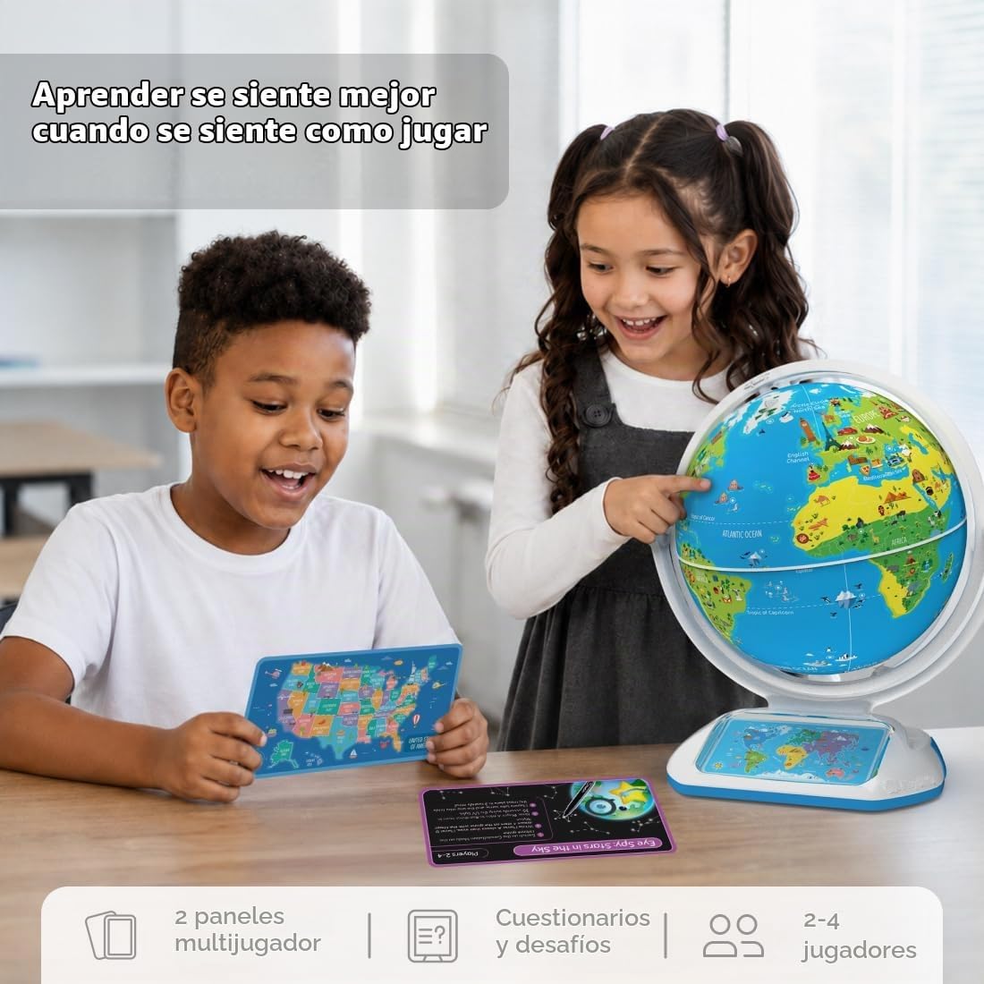 PlayShifu Orboot Earth Explorer - Globo AR interactivo para niños a partir de 4 años | Más de 400 maravillas, más de 1000 hechos | Modo constelación, juegos y lápiz óptico mágico | Juguete educativo