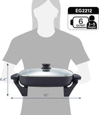 Elite Gourmet Sartén eléctrica de cerámica Ceralast™ sin PFAS de 12