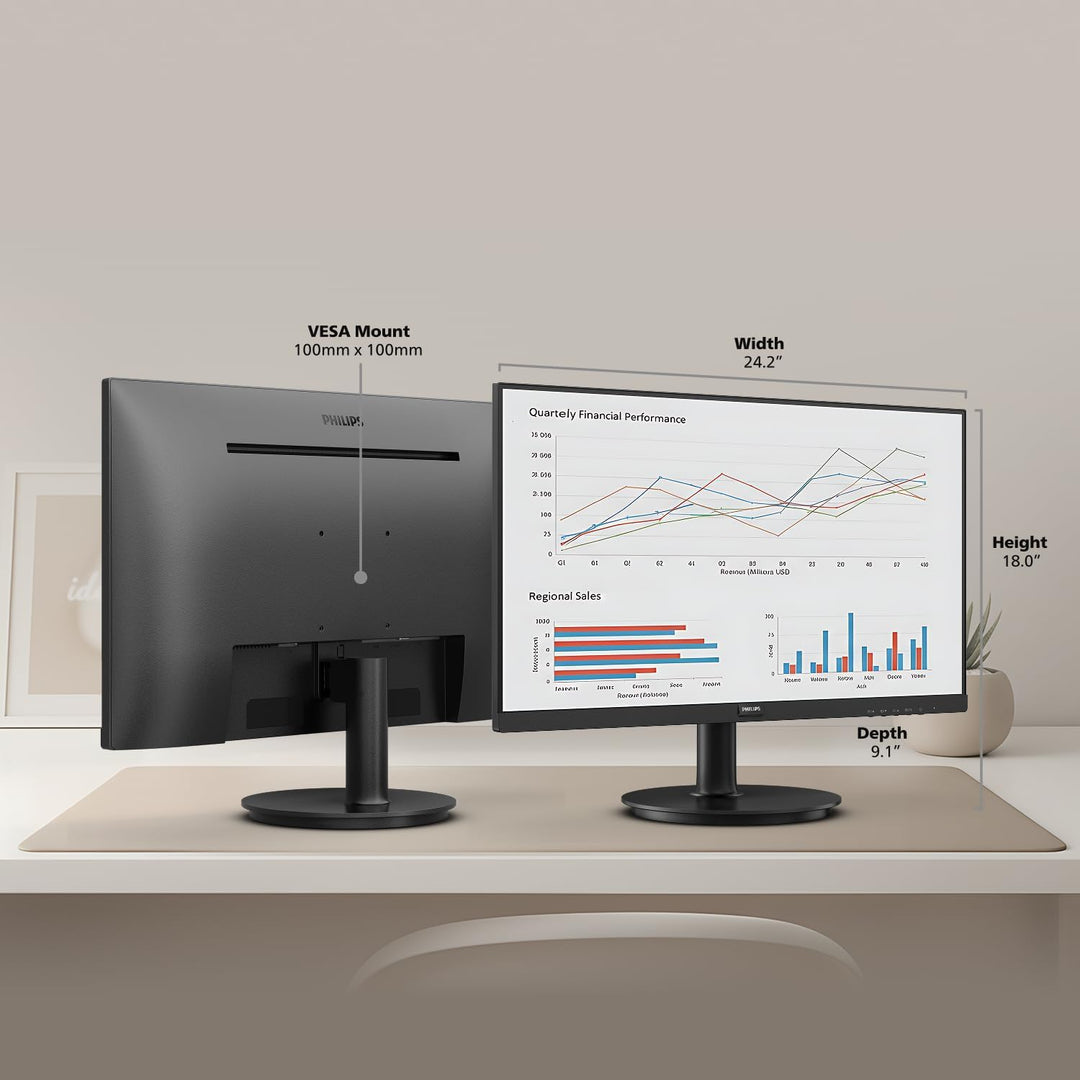 Philips Monitor de computadora FHD 100Hz VA VESA Eye Care de 27 pul...