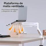 suptek Bandeja de montaje de brazo VESA ajustable para portátil de...