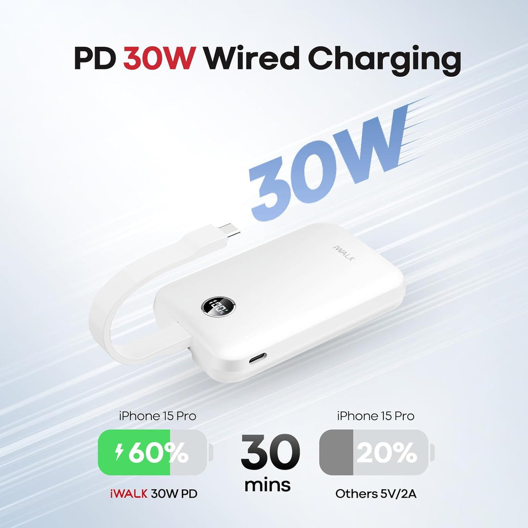 iWALK Banco de Energía Magnético de 10000 mAh, Cargador Portátil In...