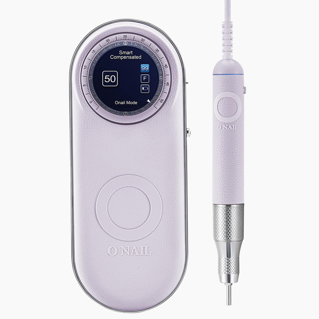 Taladro de uñas eléctrico profesional de 50,000 rpm, con pantalla LCD, control inteligente y sin vibraciones, kit de brocas de vástago de 0.118 in, modo principiante para eliminación de gel