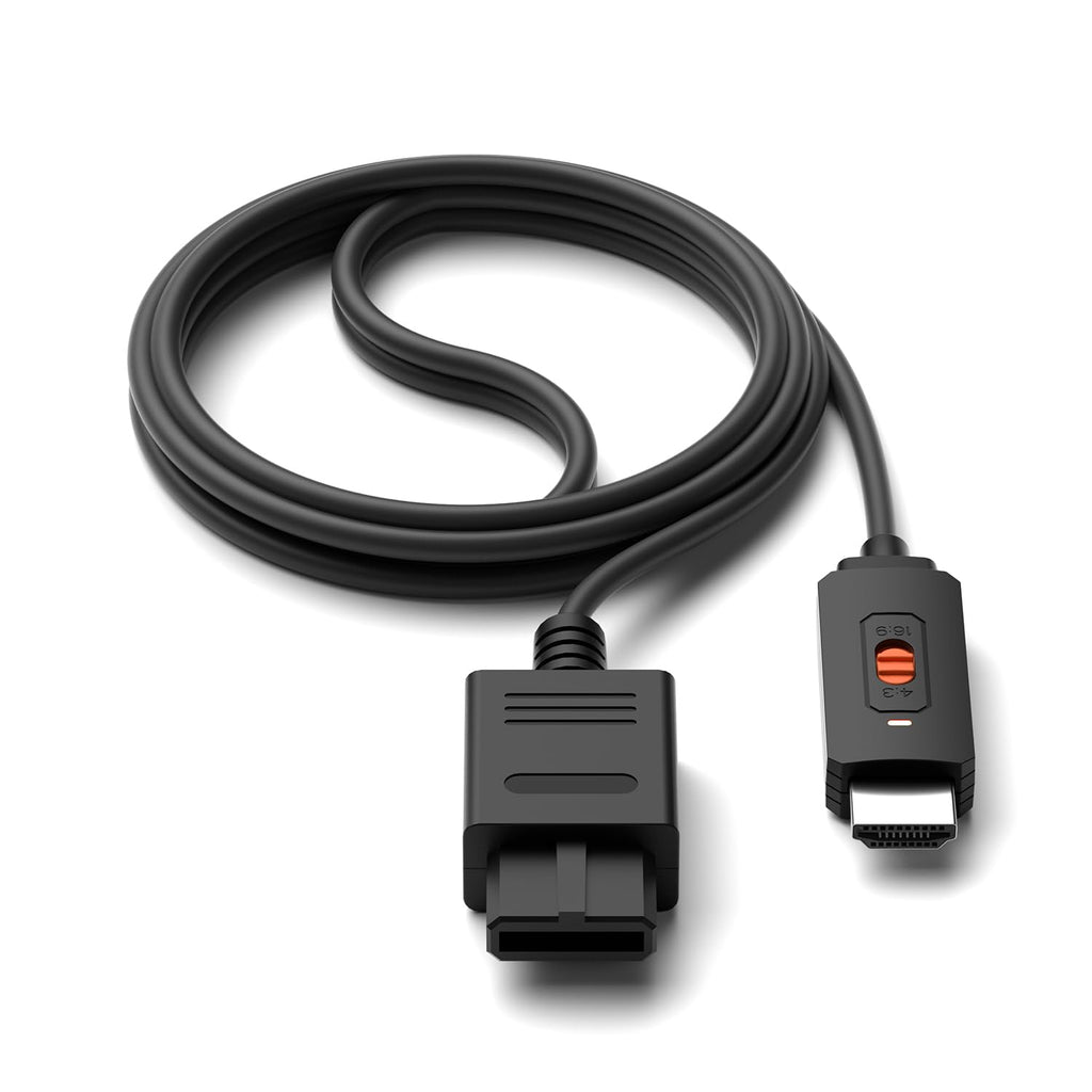 Azduou El convertidor N64 a HDMI convierte la señal de video de la consola de juegos N64 a señal HDMI. Conecta fácilmente la consola de juegos al adaptador/convertidor HDTV (compatible con N64, SNES, SFC, NGC 4 en 1)