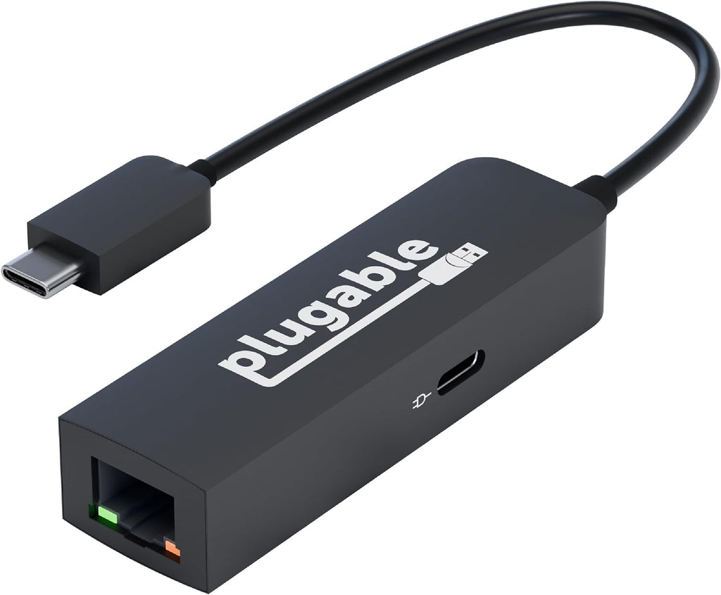 Adaptador USB C a Ethernet enchufable de 2,5 Gb con carga PD de 100 W