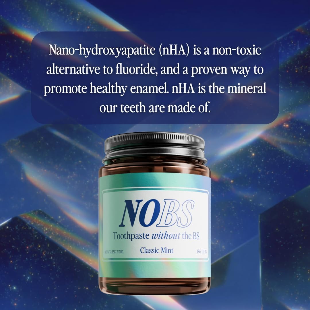 Pastillas de pasta de dientes NOBS (Sin Cosas Malas) - Nano hidroxi...