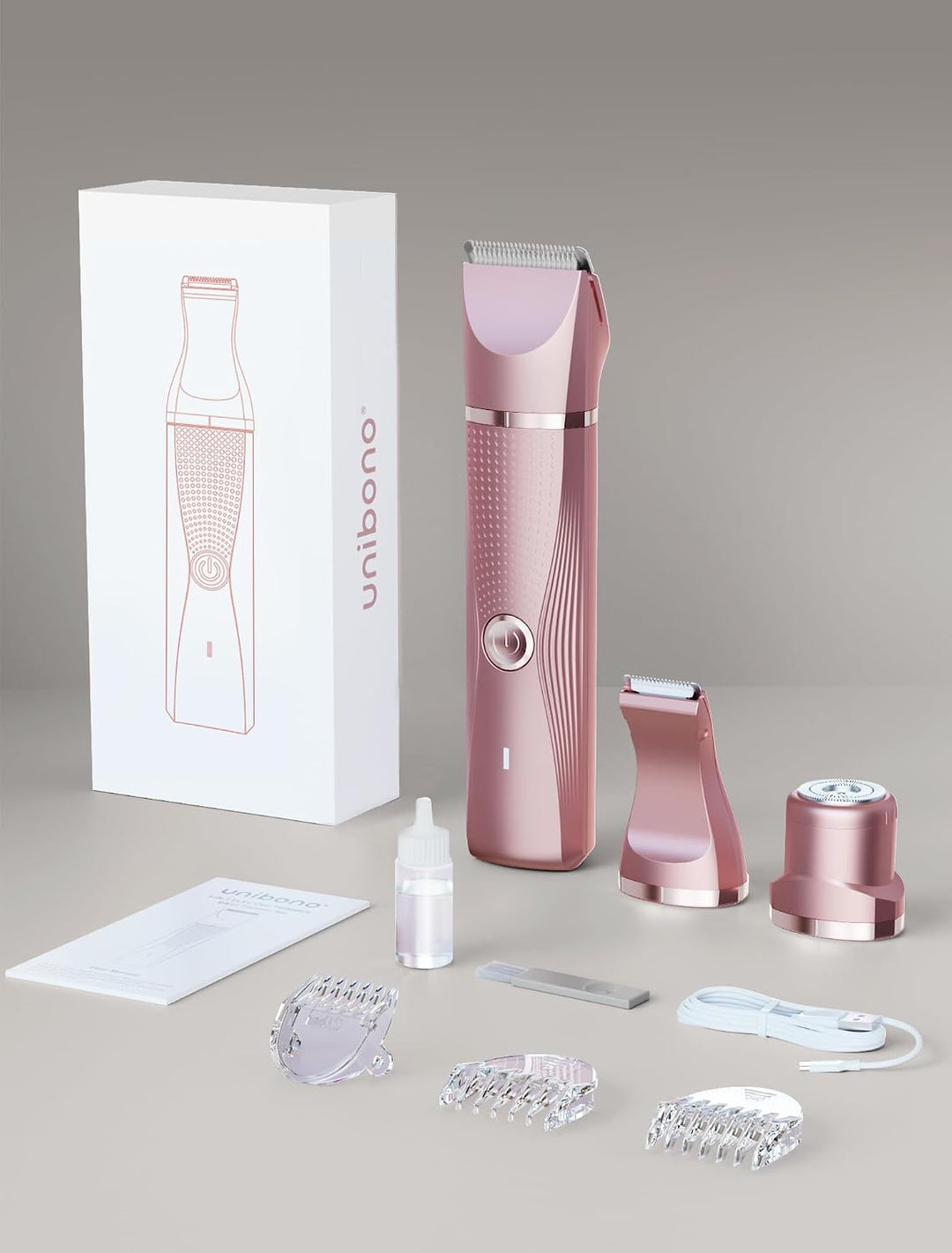 Unibono Pubic - Recortadora de pelo para mujer, impermeable, afeita...