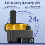 Micrófono de solapa inalámbrico Lavalier para iPhone iPad Android