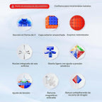 Moyu Aochuang V6 - Cubo magnético de velocidad de 5 x 5, cubo de edición insignia de 5 por 5, 96 imanes, diseño antiadherente, elasticidad ajustable, cubo magnético sin calcomanías (estándar)