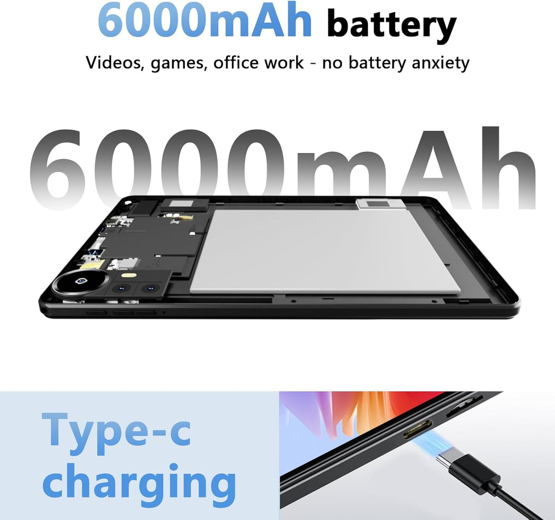 Tablet Android 15 de 10 pulgadas, 20 GB de RAM, 128 GB ROM 2 TB exp...