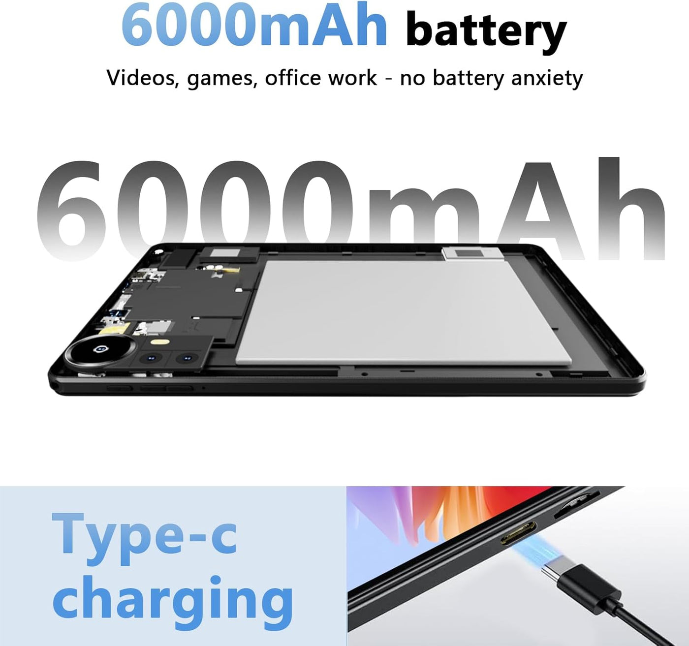 Tablet Android 15 de 10 pulgadas, 20 GB de RAM, 128 GB ROM 2 TB exp...