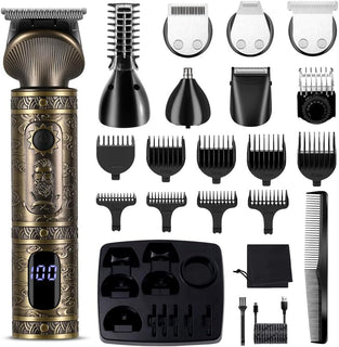 Scttomon Kit de Recortadora de Barba Profesional Cortapelos con Cuc...