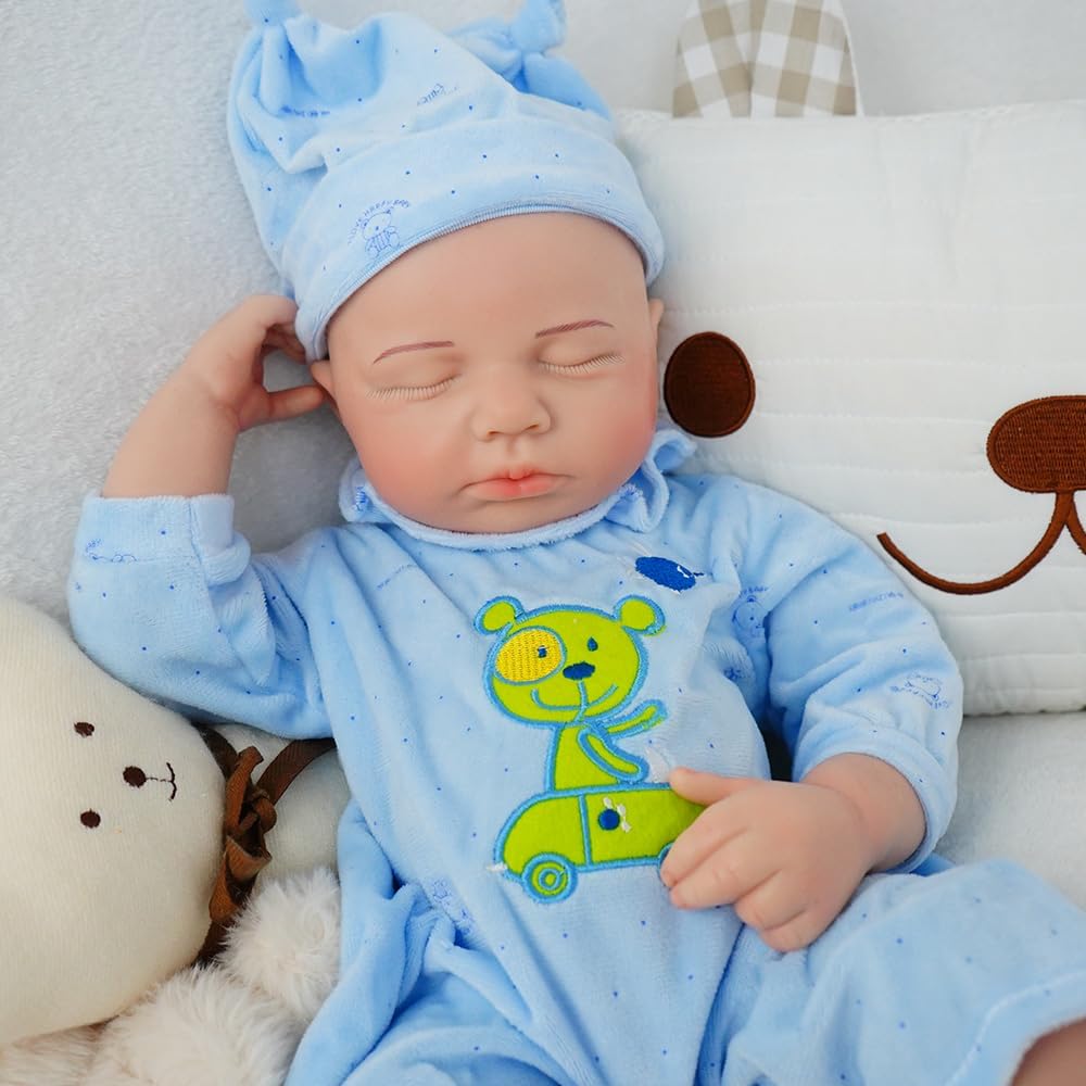 FemmeForm Niño de 18.5 pulgadas, Muñecas de bebé Reborn de silicona...
