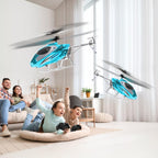 VATOS Helicóptero RC para niños, helicóptero de control remoto de 2.4G con luz LED para niños de 12 años en adelante, altura fija, despegue con una tecla, aviones RC para interiores, regalos ideales