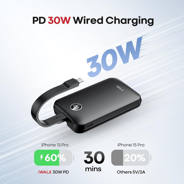 iWALK Banco de energía magnético de 10000 mAh, cargador portátil in...