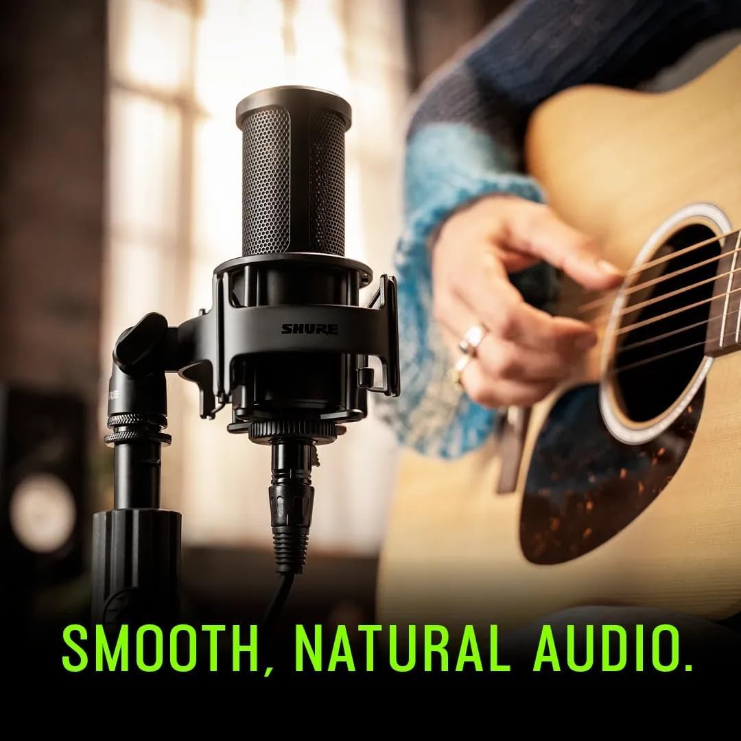 Shure SM4-K - Micrófono condensador de estudio, micrófono XLR para...