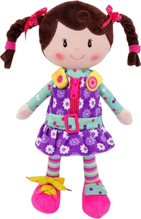 Snuggle Stuffs Sugar Snap - Muñeca de peluche para aprender a vesti...