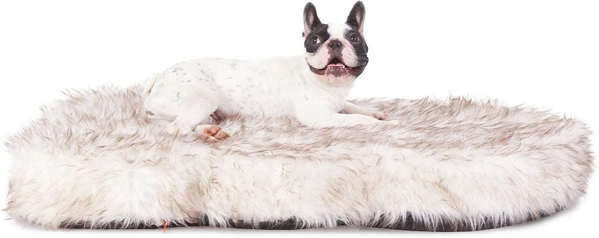 Laifug - Cama para perro de piel sintética de lujo, 5 pulgadas de espuma