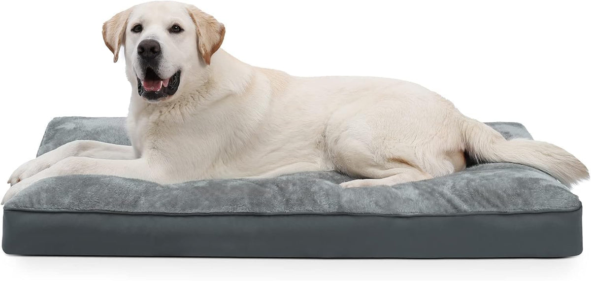 Cama para perros NUPIDA. Cama para perros impermeable de lujo con funda extraíble y lavable de felpa. Colchón antideslizante para dormir para mascotas para perros grandes, medianos, jumbo, pequeños